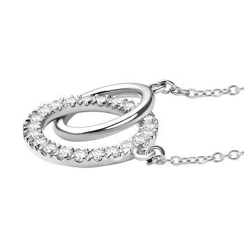 Moissanit Halskette, 45 cm - 0,77 ct.