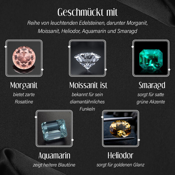 Multi-Edelstein Anhänger mit 50cm Kette - 4,34 ct. image number 4