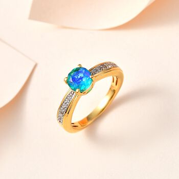 Pfau Triplett Quarz und Zirkon Ring - 1,25 ct.