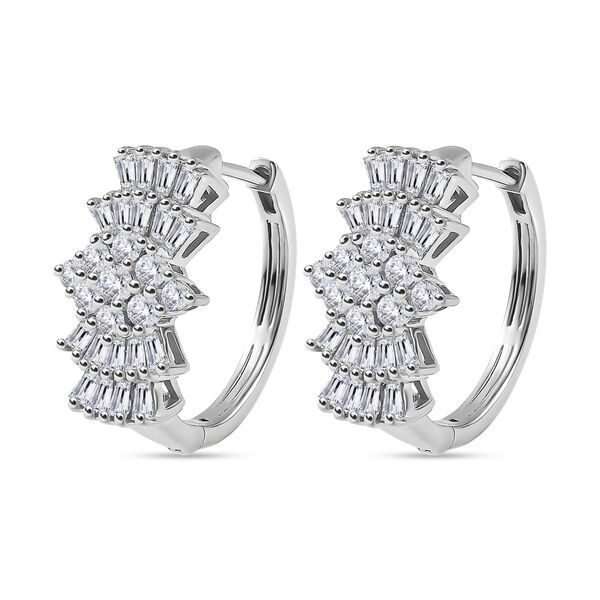 Moissanit Ballerina Creolen, 925 Silber rhodiniert - 1,93 ct. image number 7