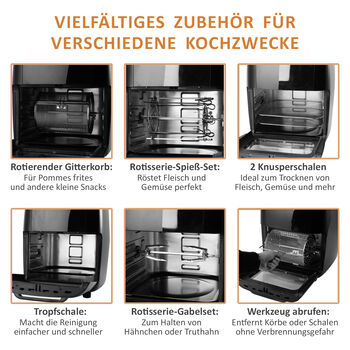 HOMESMART - 10-in-1 Hei&szlig;luftfritteuse