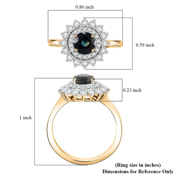 AAA Lavendel-Saphir, Weißer Diamant Ring 585 Gold (Größe 17.00) ca. 1,63 ct image number 5