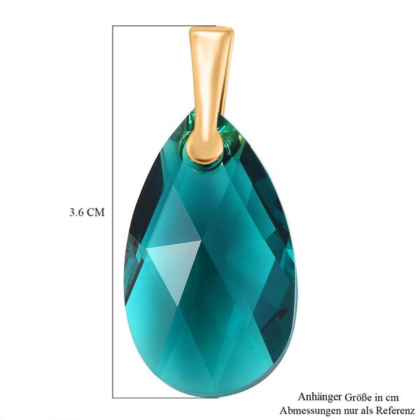 J Francis gefertigt mit SWAROVSKI- Smaragd Swarovski Kristall Anhänger image number 5