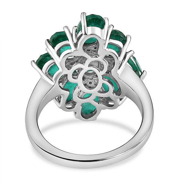 Smaragd Triplett Quarz und Zirkon Ring - 5,37 ct. image number 5