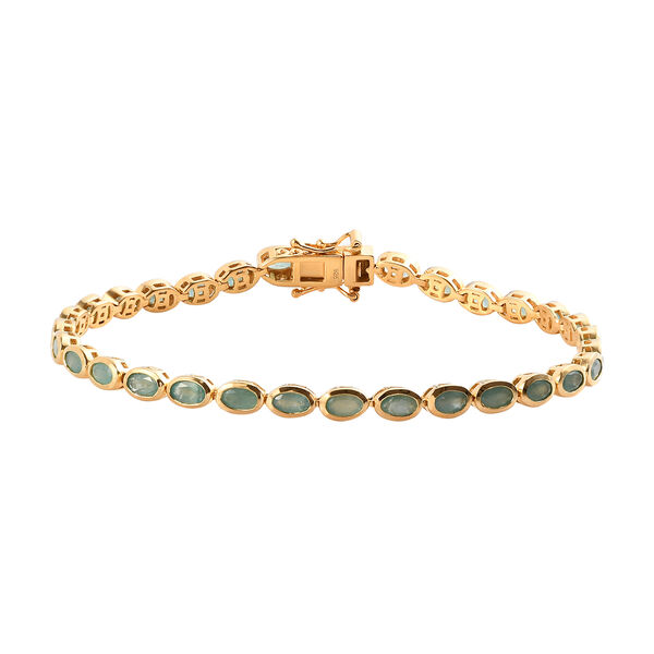 Grandidierit-Armband, ca. 20 cm, 925 Silber vergoldet ca. 6.51 ct