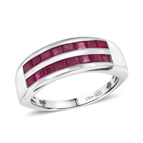 D'Joy AA Rubin Ring, 925 Silber rhodiniert - 2 ct.