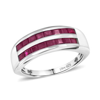 D'Joy AA Rubin Ring, 925 Silber rhodiniert - 2 ct.