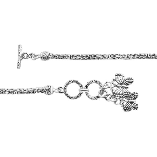 Royal Bali Kollektion- Armband mit Schmetterlings-Charme in 925 Silber, 20cm image number 4