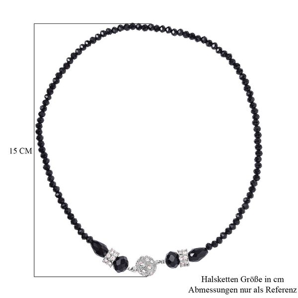 Schwarzes und weißes Kristall-Schmuckset - 247 ct. image number 7