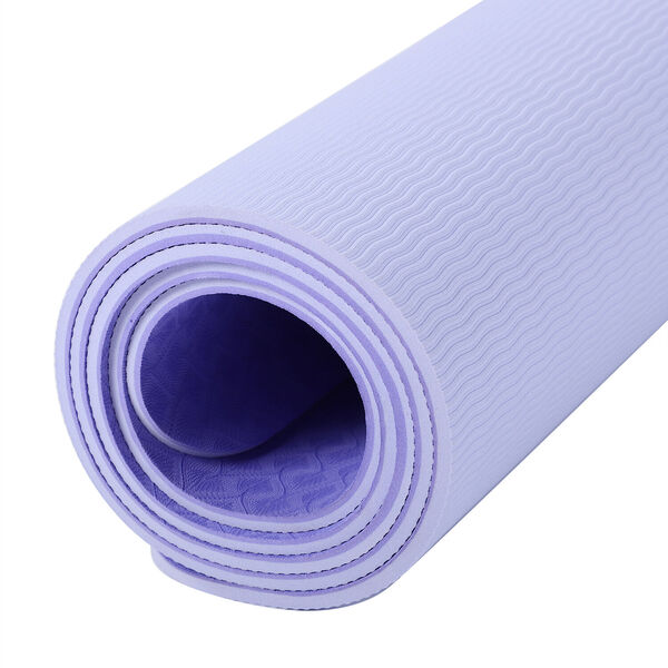 Rutschfeste Fitness-Yogamatte mit Trageriemen, Lila image number 9