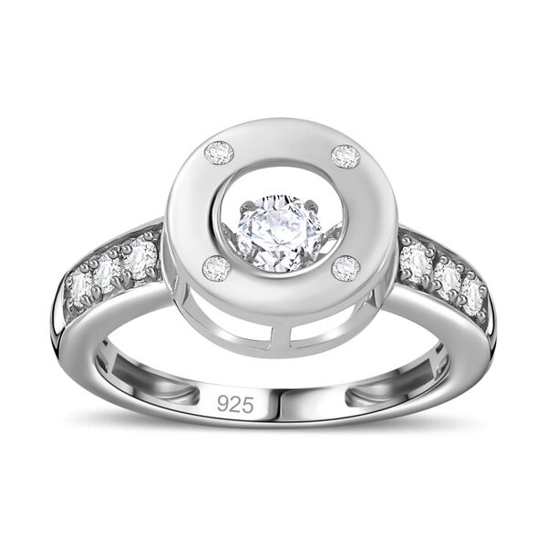 Tanzender Moissanit-Ring, 925 Silber rhodiniert- 0,48 ct. image number 5