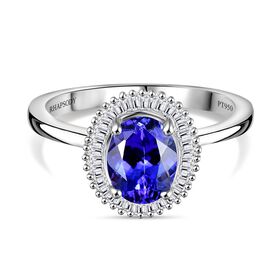 RHAPSODY AAAA Tansanit und VS Diamant Ring in 950 Platin – 2,22 ct.