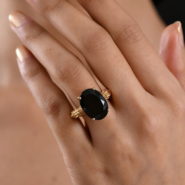 EverTrue AA schwarzer Glasachat Ring - 10,67 ct. image number 2