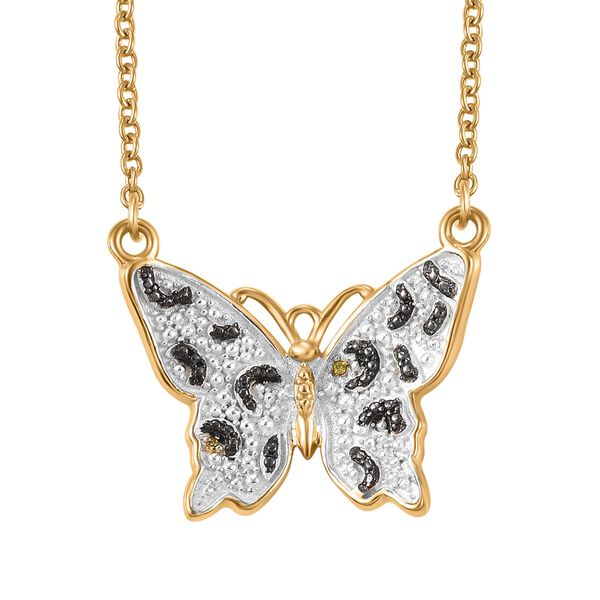 Schmetterling 45+5cm Halskette mit Diamantakzenten