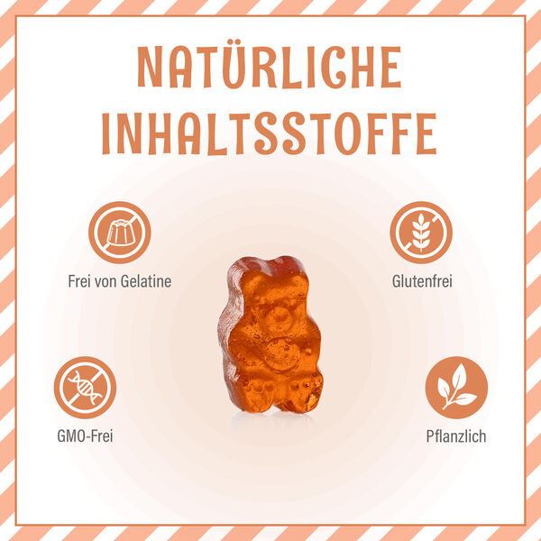 PURNA Vitamin C, D3 und Zink 60 Gummib&auml;rchen, Orangengeschmack image number 3