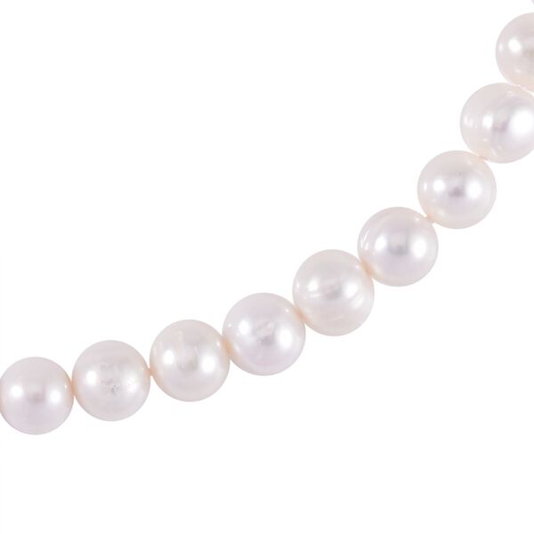 10-11 mm weiße Süßwasserperlen Halskette image number 3