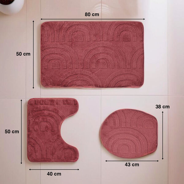 Badgarnitur mit rutschhemmender R&uuml;ckseite, Bordeaux image number 5