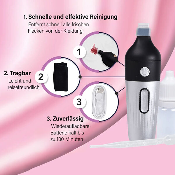 HOMESMART - Ultraschall Reinigungsstift, Zubeh&ouml;r inkl. , Silber image number 3