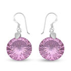 Simulierter Rosa Diamant Ohrringe 925 Sterling Silber ca. 51.00 ct