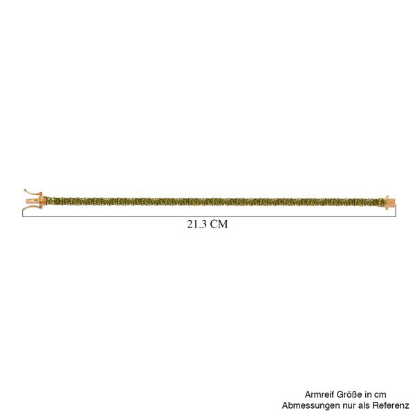 Nat&uuml;rliches Peridot-Armband, 925 Silber vergoldet, 19 cm, 15,39 ct. image number 5