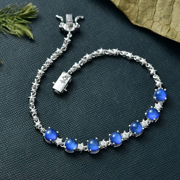 D'Joy Aurora Mondstein, Weißer Zirkon Armband ca. 20 cm 925 Silber rhodiniert ca. 8,03 ct. image number 1