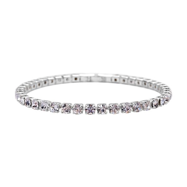 Wei&szlig;e Kristall-Ohrringe mit Armband - 7,90 ct. image number 3