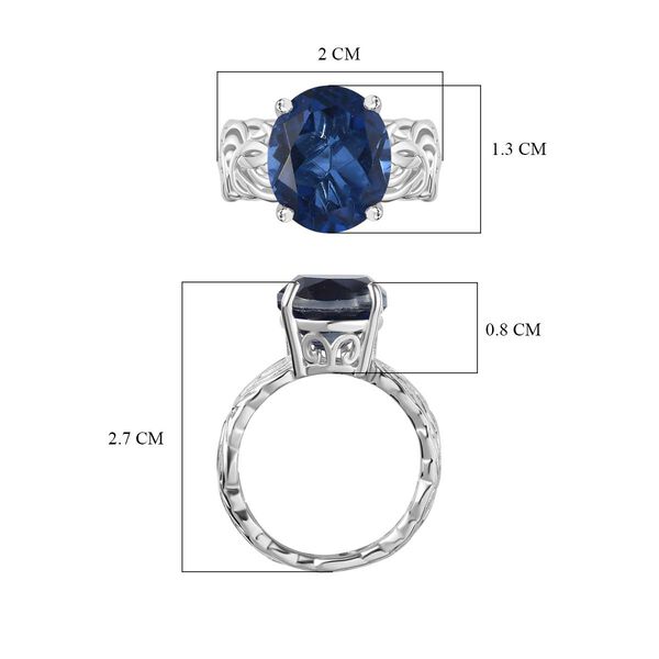 Ceylon Farbe Quarz Ring 925 Silber rhodiniert (Gr&ouml;&szlig;e 21.00) ca. 5.25 ct image number 7