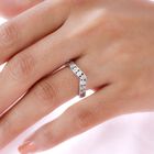 Wishbone Diamond Ring, 925 Silber platiniert image number 2
