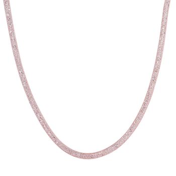 Wei&szlig;er Kristall Halskette ca. 75 cm Reines Messing