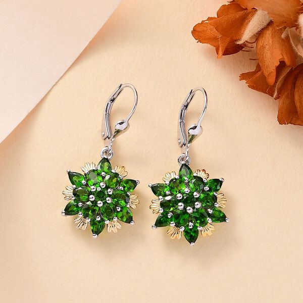 Nat&uuml;rliche Chromdiopsid-Ohrringe - 4,40 ct. image number 2