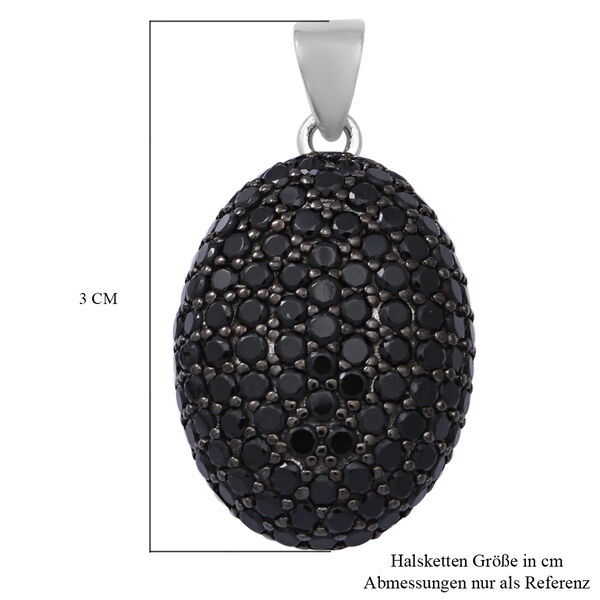 Schwarzer Spinell Anh&auml;nger 925 Silber rhodiniert ca. 2,83 ct image number 3