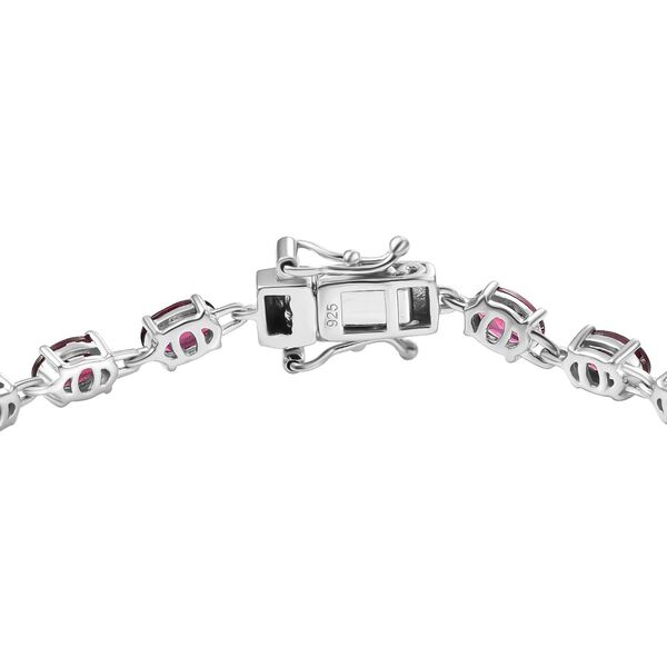 Rhodolith Granat Armband ca. 19 cm 925 Silber rhodiniert ca. 11,48 ct. image number 4