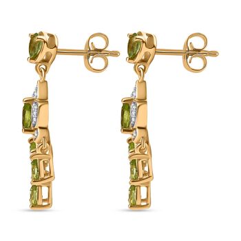 D&rsquo;Joy Peridot und Zirkon Ohrringe - 2,49 ct.