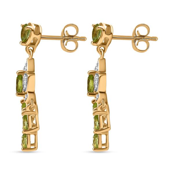 D&rsquo;Joy Peridot und Zirkon Ohrringe - 2,49 ct. image number 4