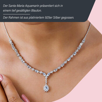Santamaria Aquamarin Collier, ca. 45 cm, ca. 4,64 ct