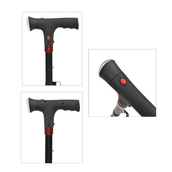 Klappbarer Smart-Walking-Stick mit drehbarem LED-Frontlicht image number 9