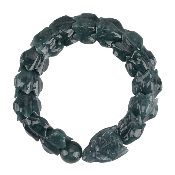Flexibles, nat&uuml;rliches Olmek Jadeit Armband - 300 ct.