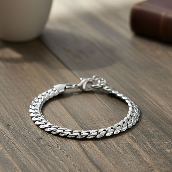 316L Edelstahl Armband ca. 20 cm ca. 13,00g image number 2