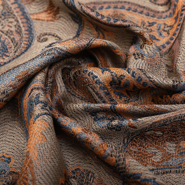 Premium Kollektion - gewebter Schal, Erdfarben image number 6