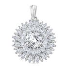 J Francis gefertigt mit SWAROVSKI Zirkonia Anhänger 925 Silber rhodiniert 7.41 ct
