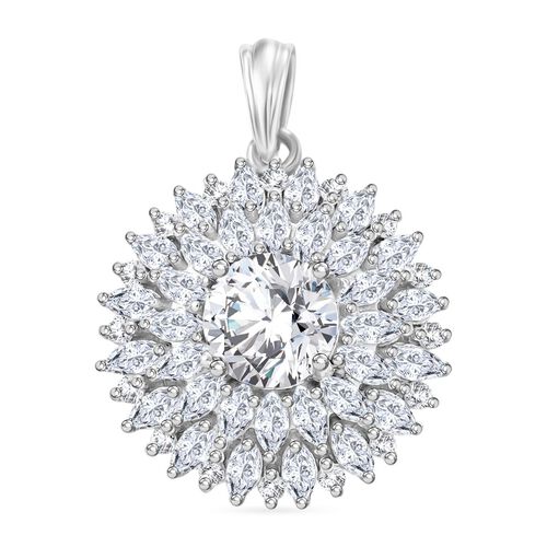 J Francis gefertigt mit SWAROVSKI- Weißer Swarovski Zirkonia Anhänger image number 0