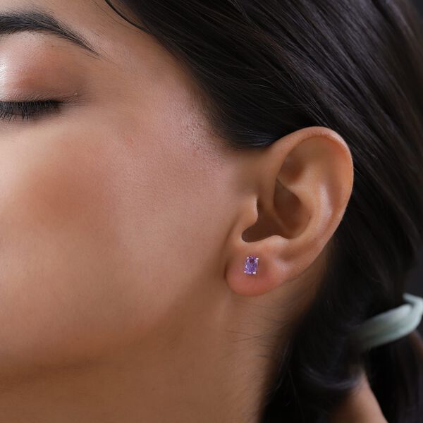 Afrikanische Amethyst Ohrringe, 925 Silber ca. 0.80 ct image number 3