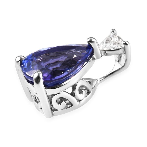 RHAPSODY - AAAA Tansanit und Diamant VS E-F Anh&auml;nger, 950 Platin ca. 1,90 ct image number 3