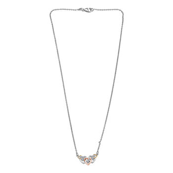 LUXURIANT SI-GH Labor Diamant 45cm dreifarbige Halskette - 0,25 ct.
