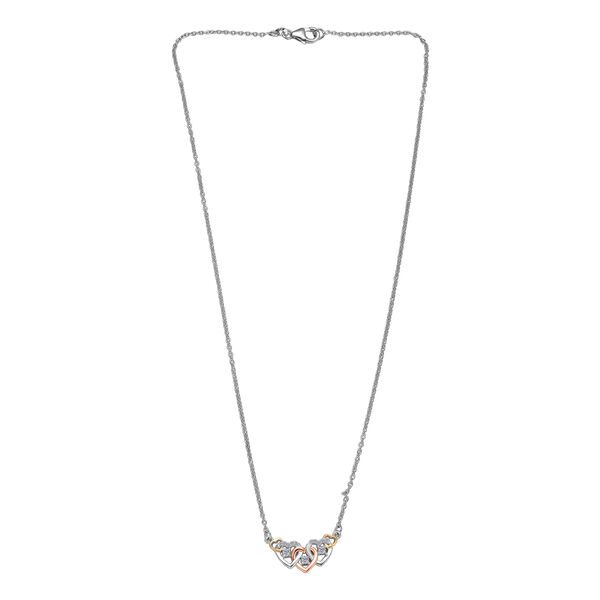 LUXURIANT SI-GH Labor Diamant 45cm dreifarbige Halskette - 0,25 ct. image number 3