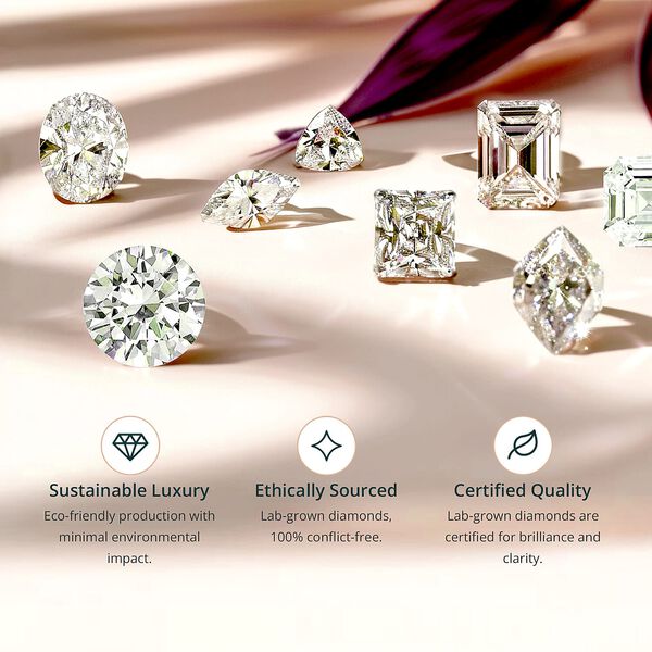 LUXURIANT DIAMOND - AA+ Tansanit, Lab Grown Diamant Ring 417 Gold (Gr&ouml;&szlig;e 20.00) ca. 7,00 ct image number 7