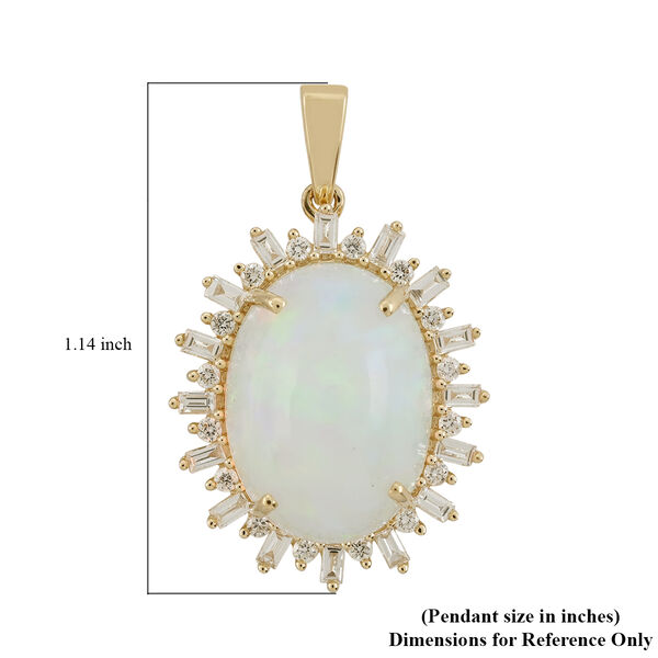 ILIANA &auml;thiopischer Opal und Diamant Halo-Anh&auml;nger image number 3