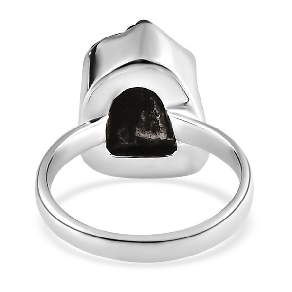 Handgearbeiteter Meteorit-Ring, 925 Silber  ca. 21,30 ct image number 7