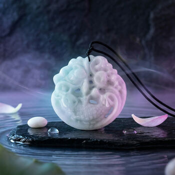 Wei&szlig;e Jade Halskette Flexibles (ca. 70 cm) ca. 270,00 ct.