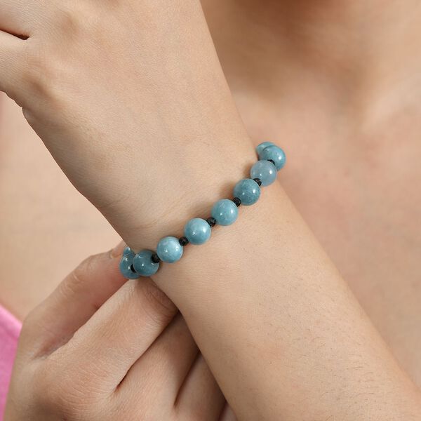 Aquamarin und schwarzes Spinell-Armband, 19 cm - 64 ct. image number 3